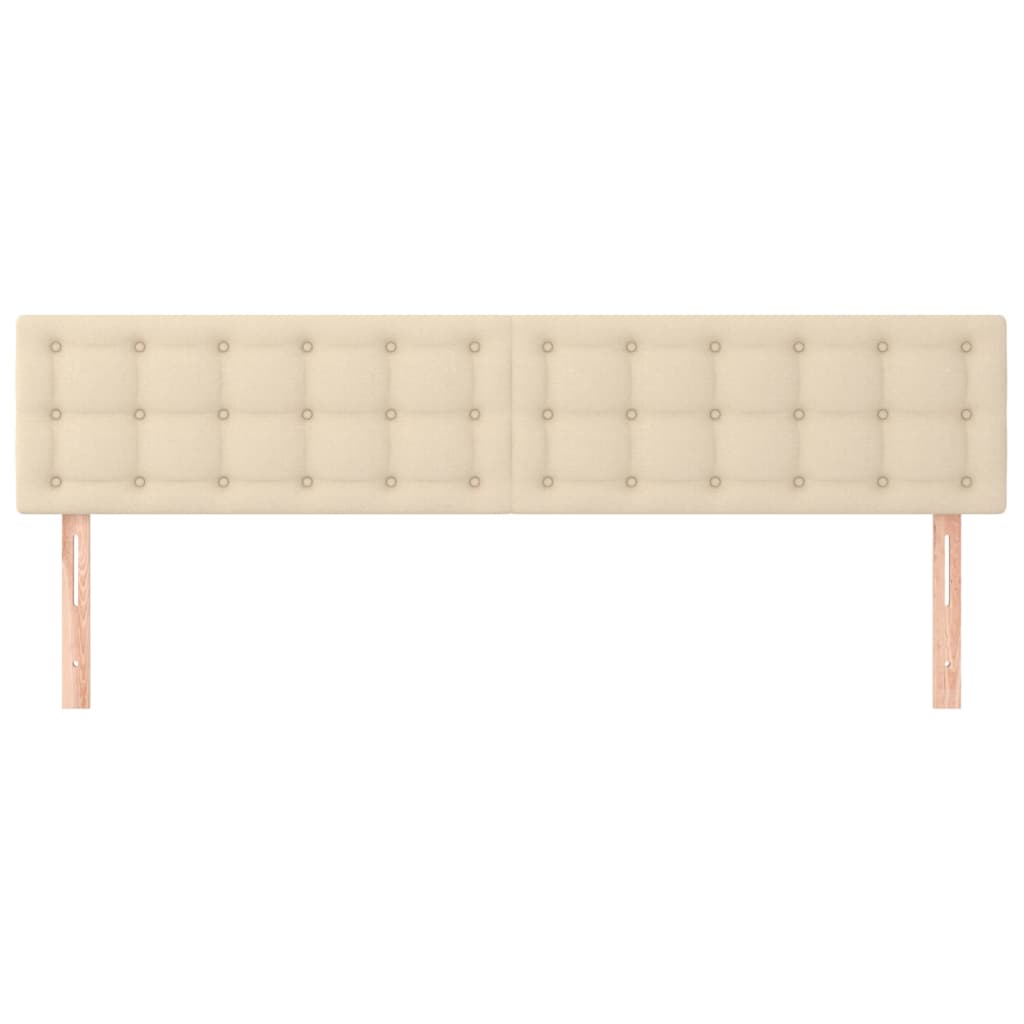 2 db krémszínű szövet fejtámla 80 x 5 x 78/88 cm