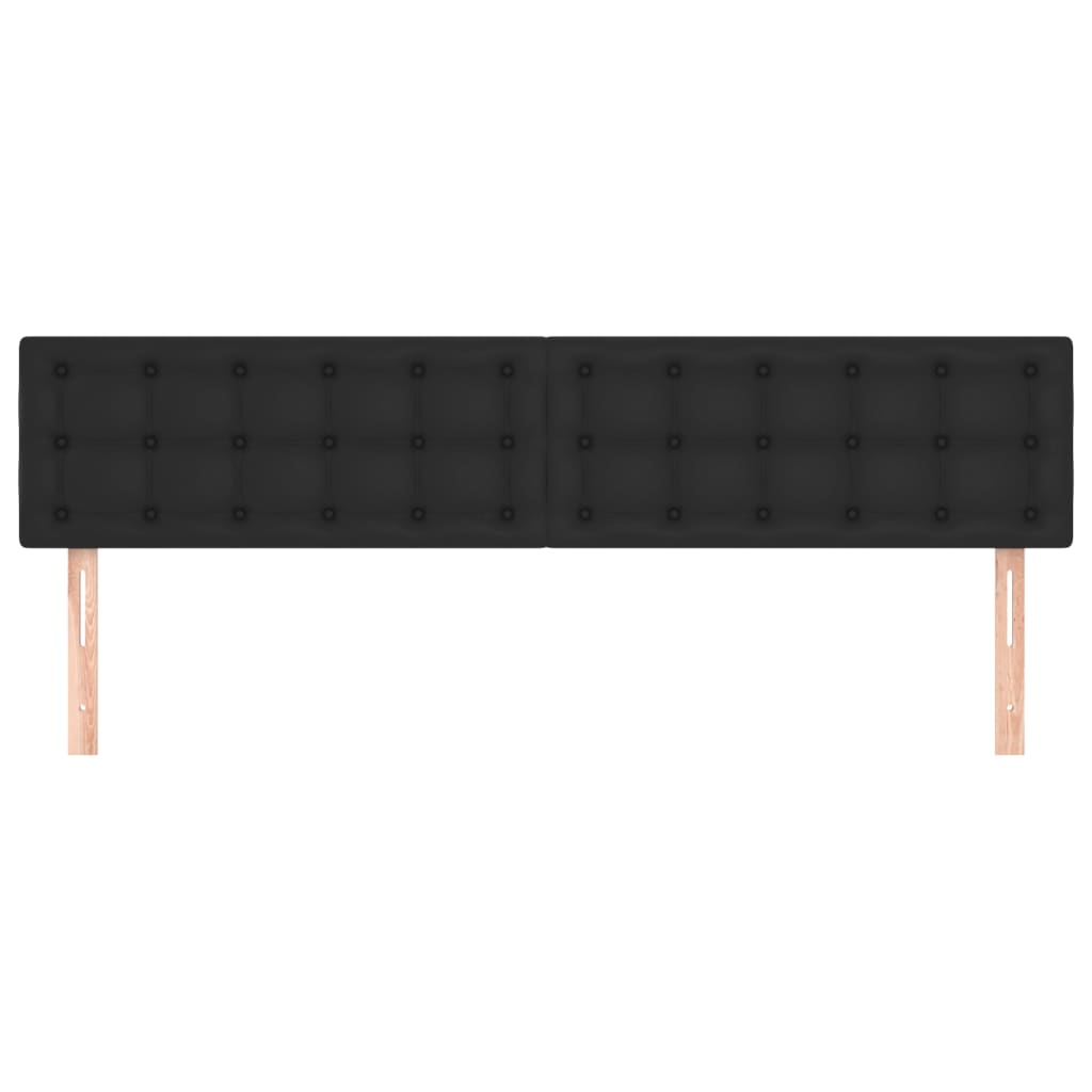 2 db fekete műbőr fejtámla 90x5x78/88 cm