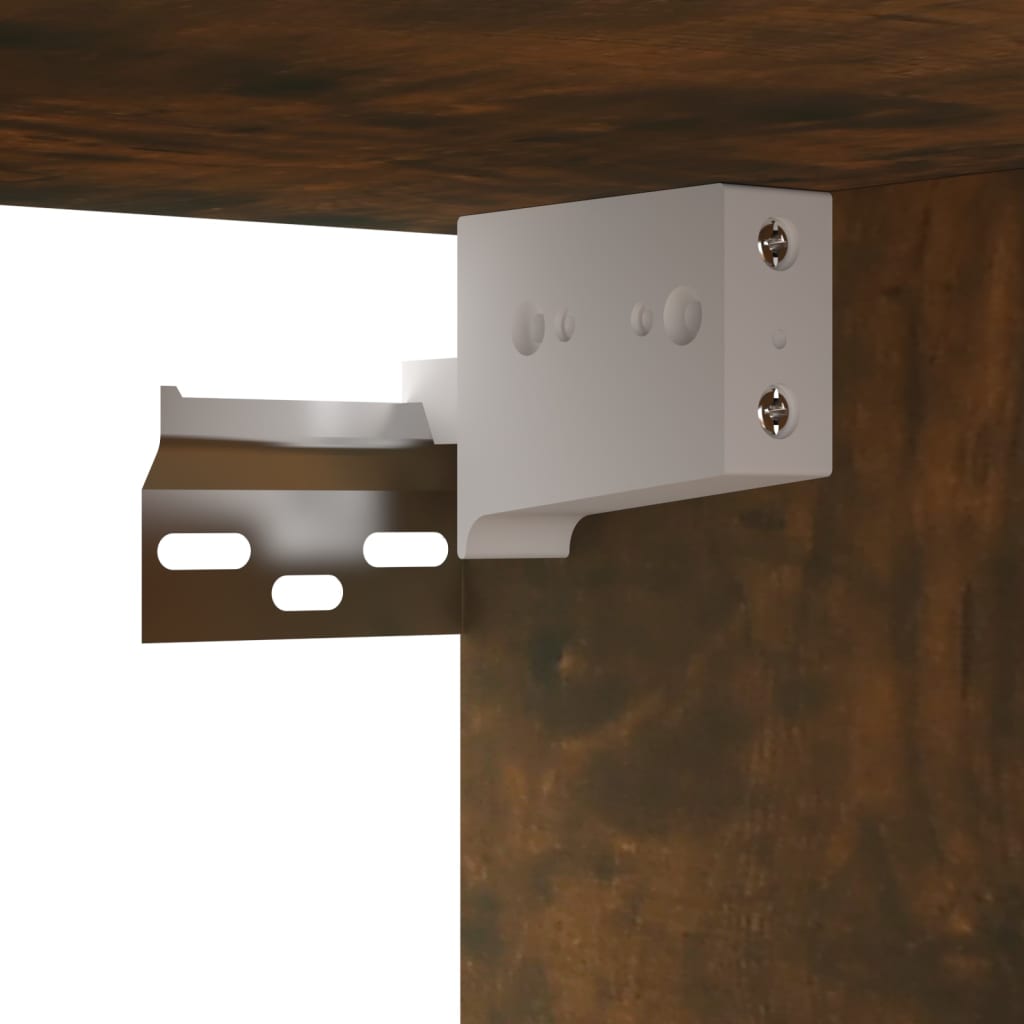 4 db füstös tölgy színű szerelt fa fali tv-szekrény 60x30x30 cm 4 db füstös tölgy színű szerelt fa fali tv-szekrény 60x30x30 cm