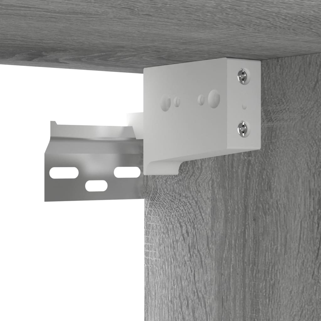 5 részes szürke sonoma színű szerelt fa tv-szekrényszett