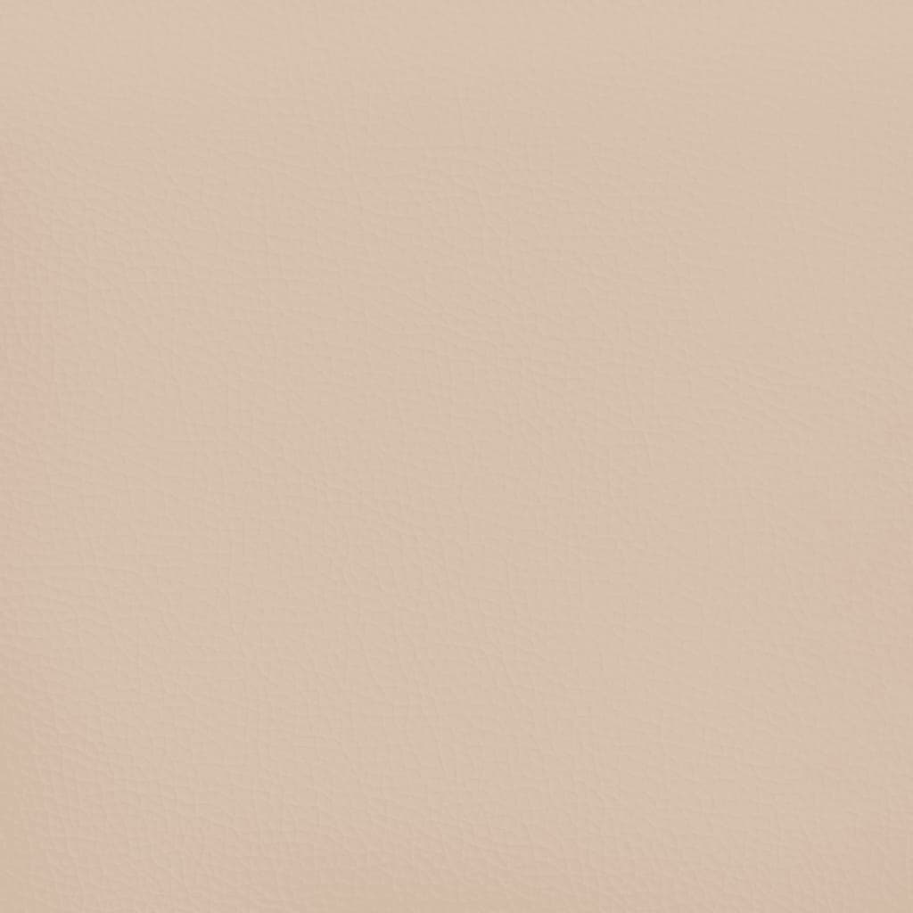 Cappuccino színű műbőr zsebrugós ágymatrac közepes keménységű 100x200x20 cm