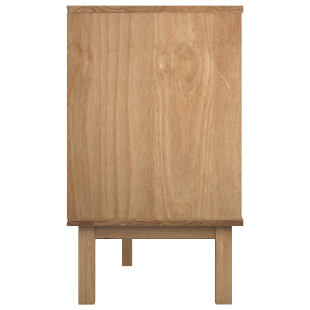 Barna-fehér tömör fenyőfa fiókos szekrény 113,5x39,5x73 cm Barna-fehér tömör fenyőfa fiókos szekrény 113,5x39,5x73 cm