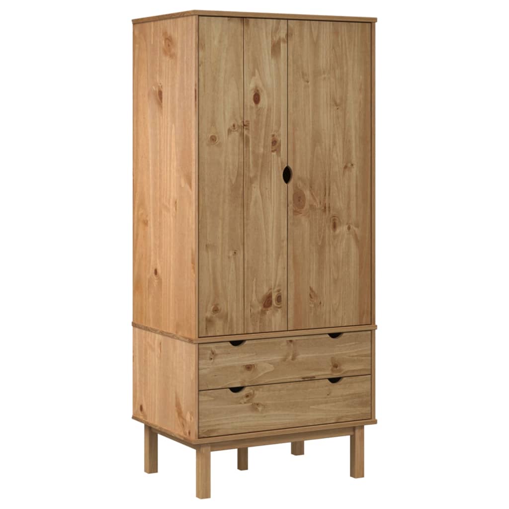 Otta tömör fenyőfa gardrób 76,5 x 53 x 172 cm