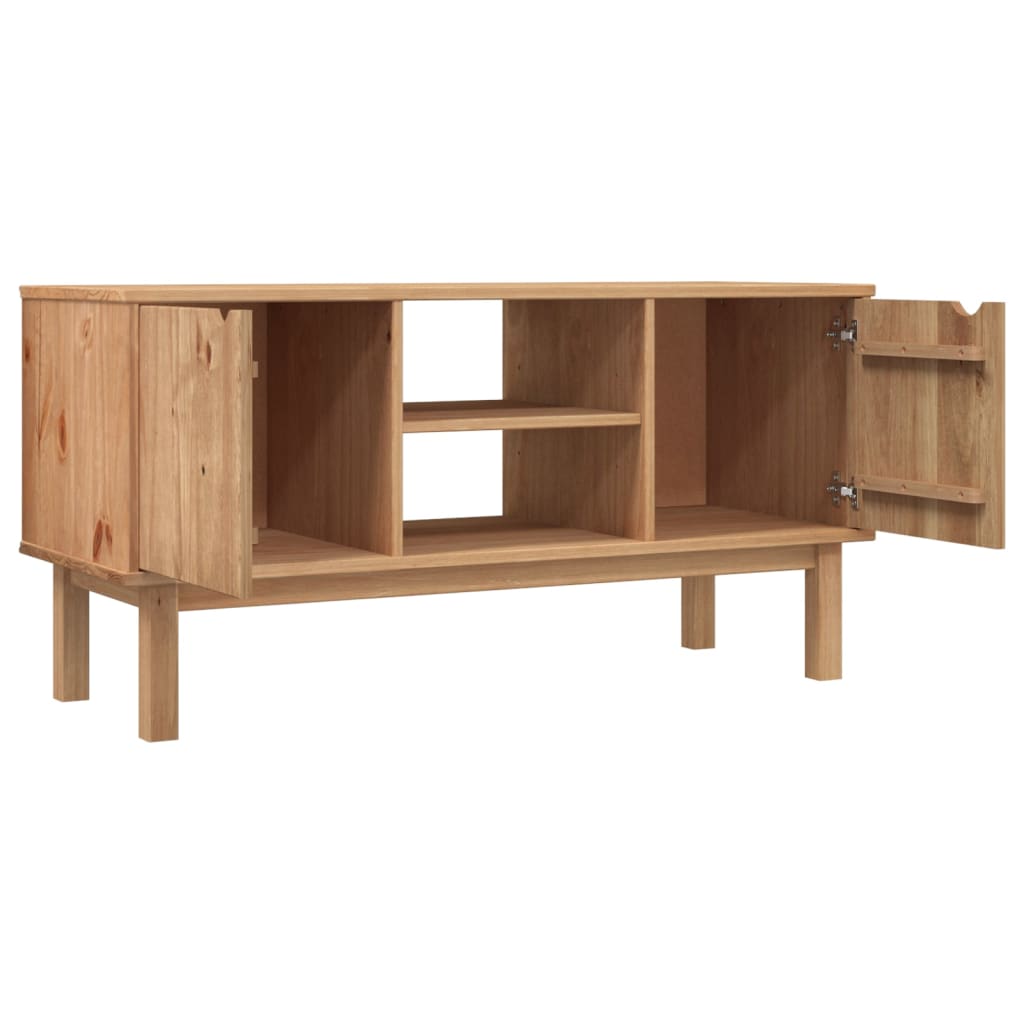 Tömör fenyőfa tv-szekrény 113,5 x 43 x 57 cm