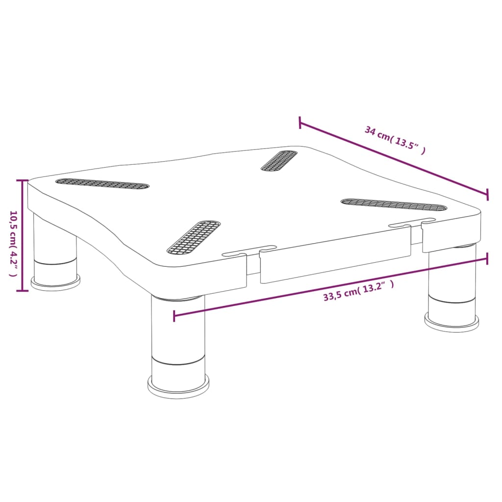 Fekete monitorállvány 33,5 x 34 x 10,5 cm Fekete monitorállvány 33,5 x 34 x 10,5 cm