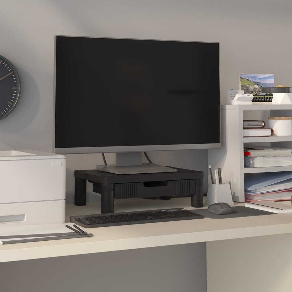Fekete monitorállvány 43 x 30,5 x 13 cm Fekete monitorállvány 43 x 30,5 x 13 cm