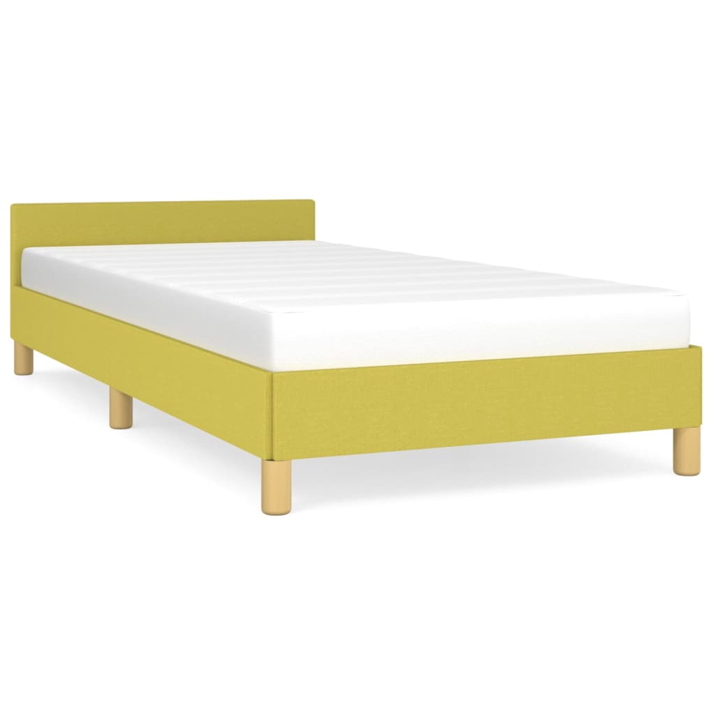 Zöld szövet ágykeret fejtámlával 100 x 200 cm