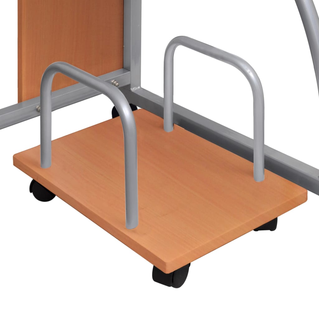 Barna szerelt fa számítógépasztal 110 x 52 x 88,5 cm Barna szerelt fa számítógépasztal 110 x 52 x 88,5 cm