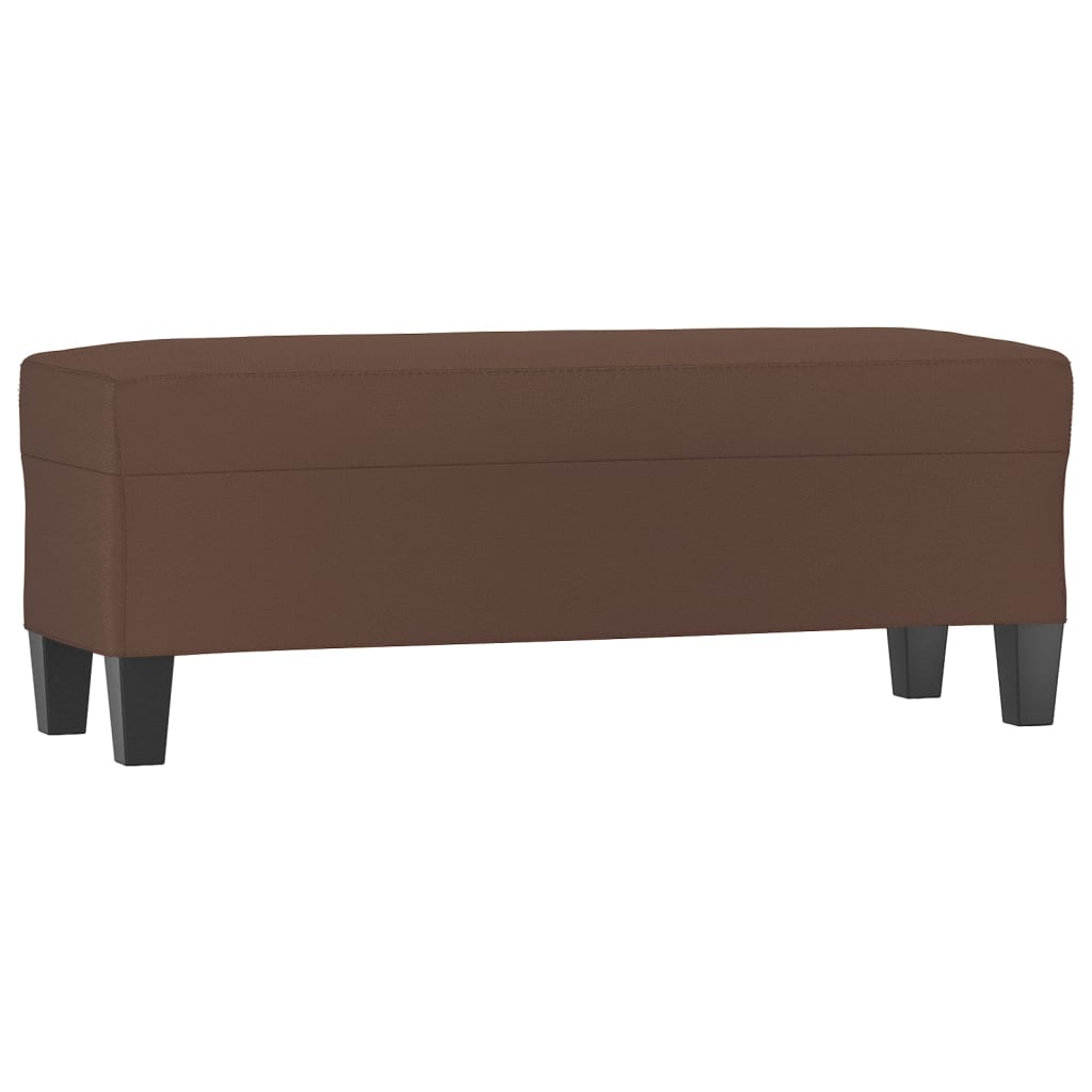 Barna műbőr pad 100 x 35 x 41 cm