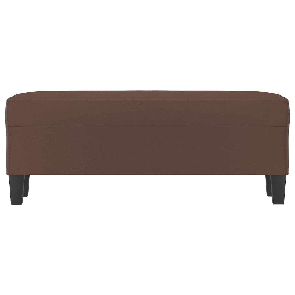 Barna műbőr pad 100 x 35 x 41 cm