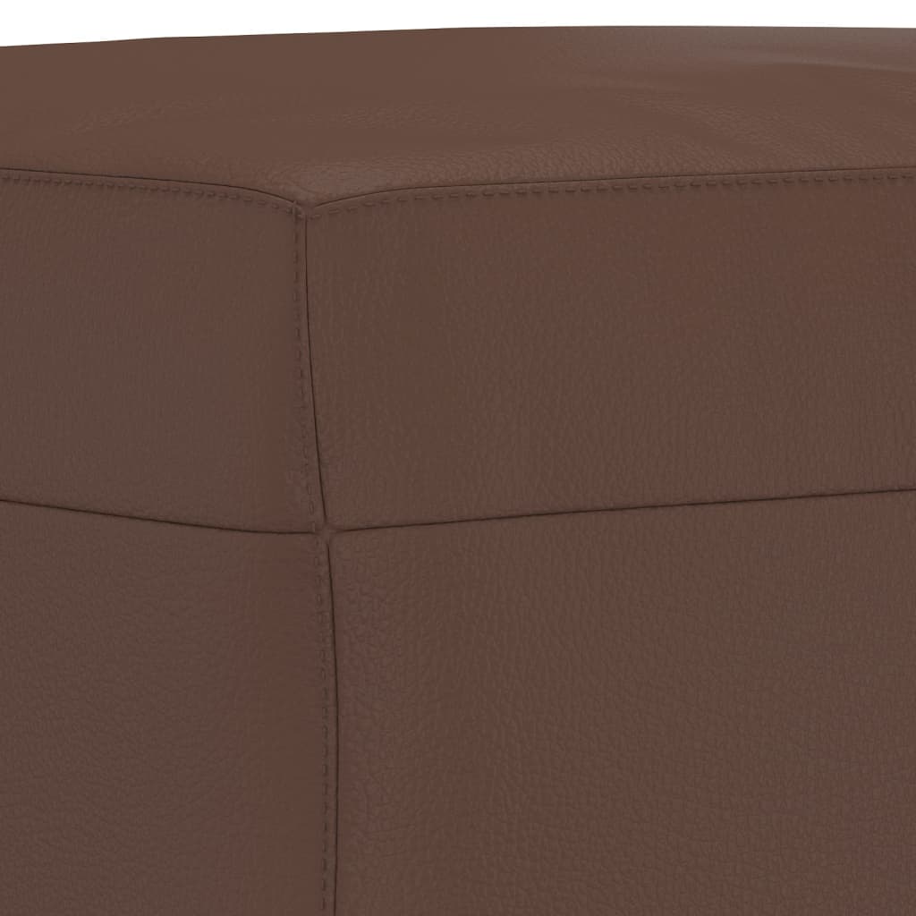 Barna műbőr pad 100 x 35 x 41 cm
