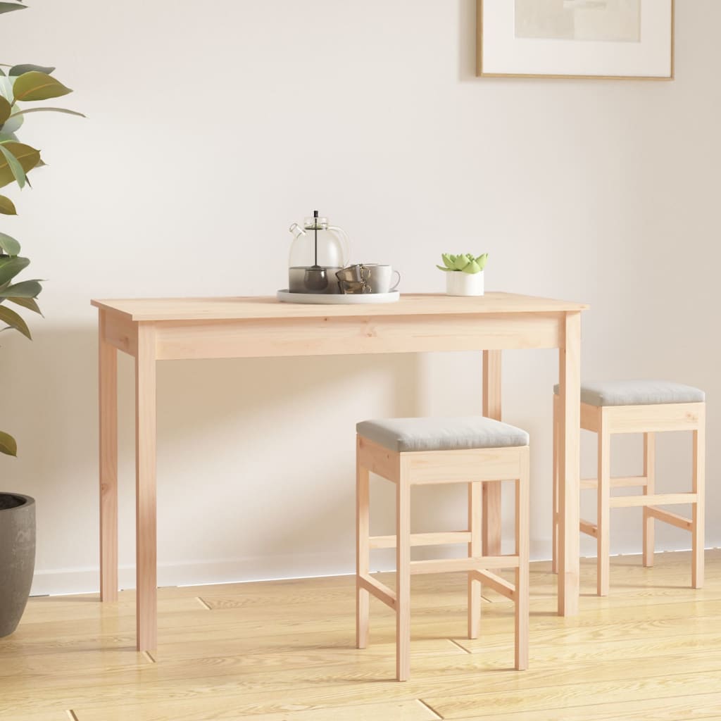 Tömör fenyőfa ebédlőasztal 110 x 55 x 75 cm