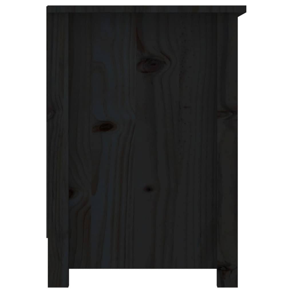 Fekete tömör fenyőfa tv-szekrény 103 x 36,5 x 52 cm Fekete tömör fenyőfa tv-szekrény 103 x 36,5 x 52 cm
