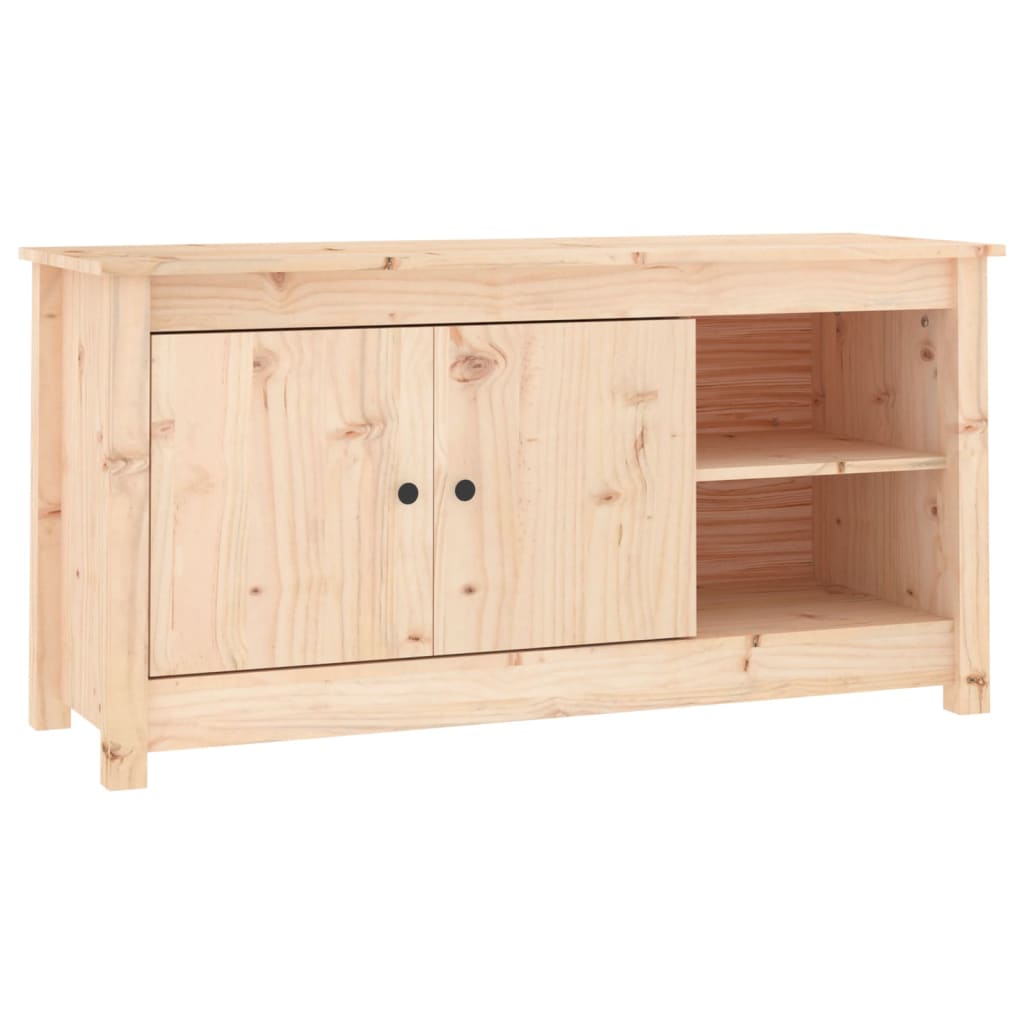 Tömör fenyőfa tv-szekrény 103 x 36,5 x 52 cm Tömör fenyőfa tv-szekrény 103 x 36,5 x 52 cm