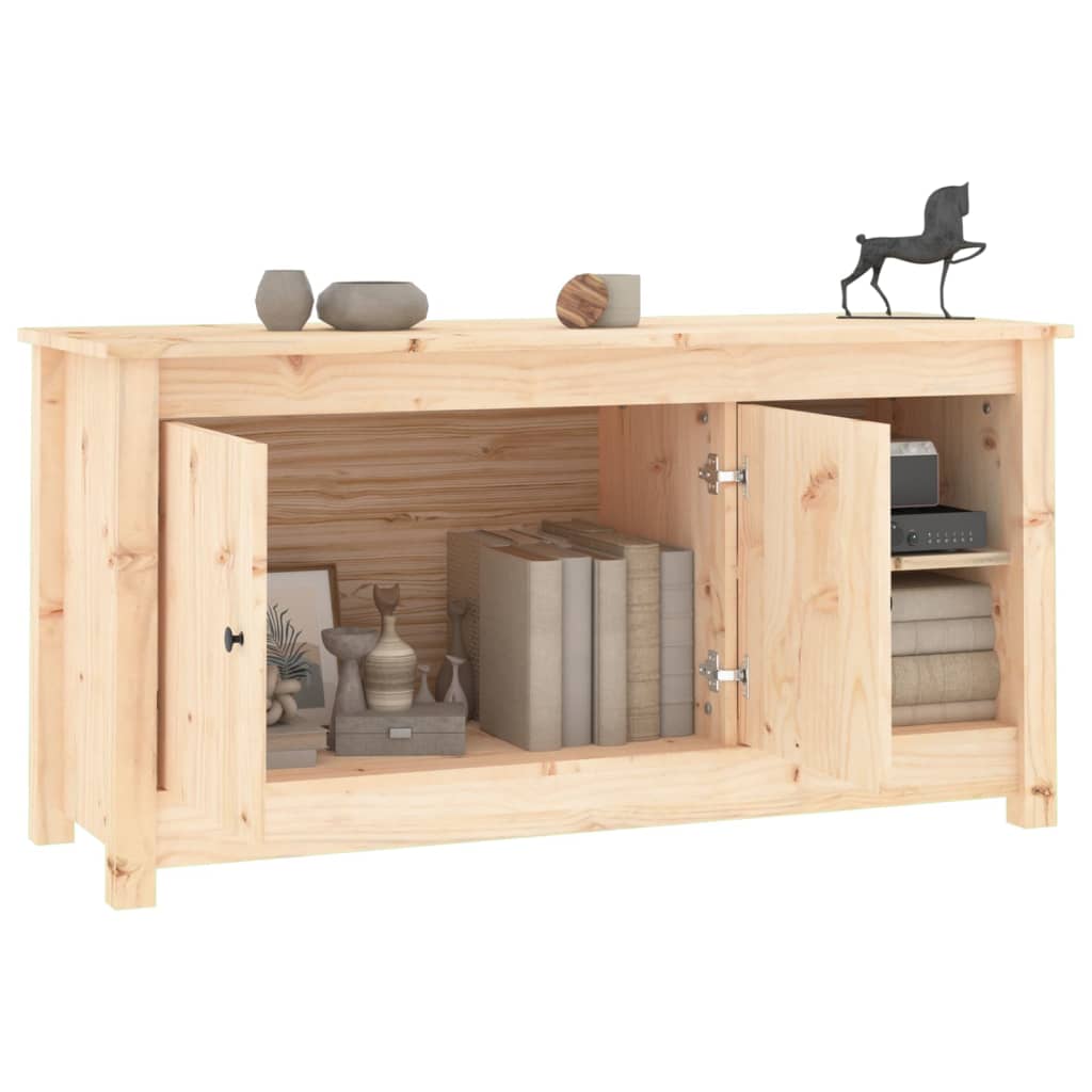 Tömör fenyőfa tv-szekrény 103 x 36,5 x 52 cm Tömör fenyőfa tv-szekrény 103 x 36,5 x 52 cm