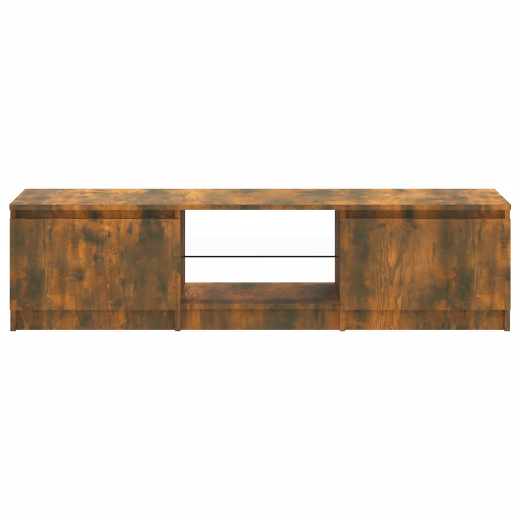 Füstös tölgyszínű tv-szekrény led-ekkel 140 x 40 x 35,5 cm Füstös tölgyszínű tv-szekrény led-ekkel 140 x 40 x 35,5 cm