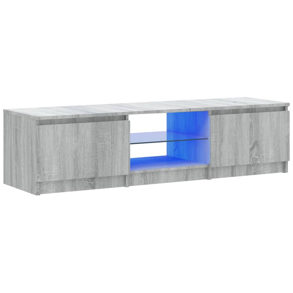 Szürke sonoma színű tv-szekrény led-ekkel 140 x 40 x 35,5 cm Szürke sonoma színű tv-szekrény led-ekkel 140 x 40 x 35,5 cm