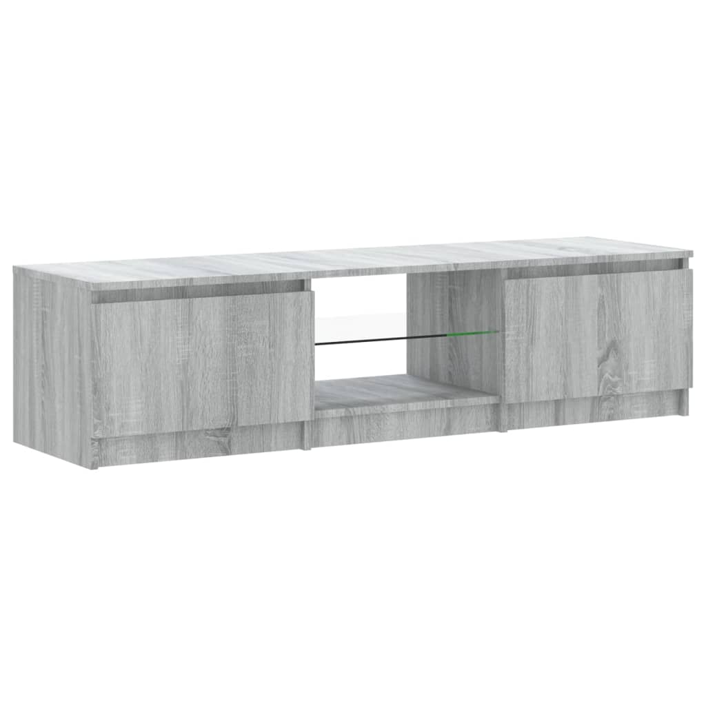 Szürke sonoma színű tv-szekrény led-ekkel 140 x 40 x 35,5 cm Szürke sonoma színű tv-szekrény led-ekkel 140 x 40 x 35,5 cm