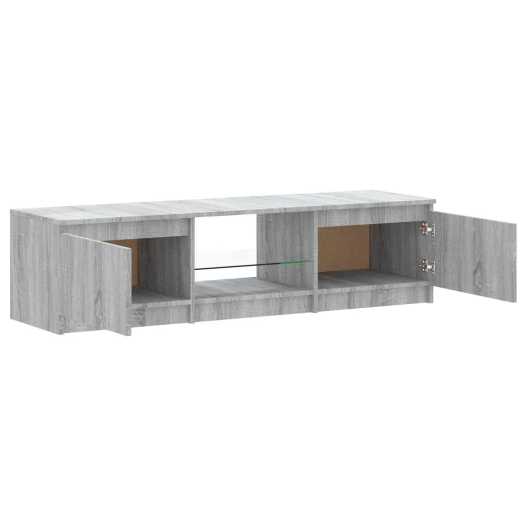 Szürke sonoma színű tv-szekrény led-ekkel 140 x 40 x 35,5 cm Szürke sonoma színű tv-szekrény led-ekkel 140 x 40 x 35,5 cm