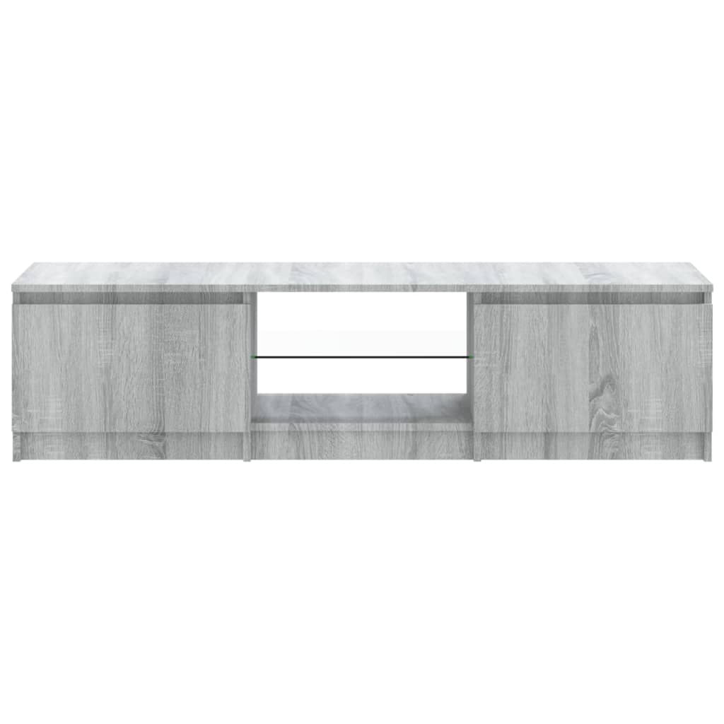 Szürke sonoma színű tv-szekrény led-ekkel 140 x 40 x 35,5 cm Szürke sonoma színű tv-szekrény led-ekkel 140 x 40 x 35,5 cm