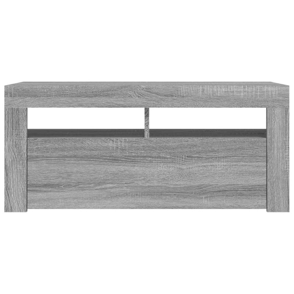 Szürke sonoma színű tv-szekrény led-világítással 90x35x40 cm Szürke sonoma színű tv-szekrény led-világítással 90x35x40 cm
