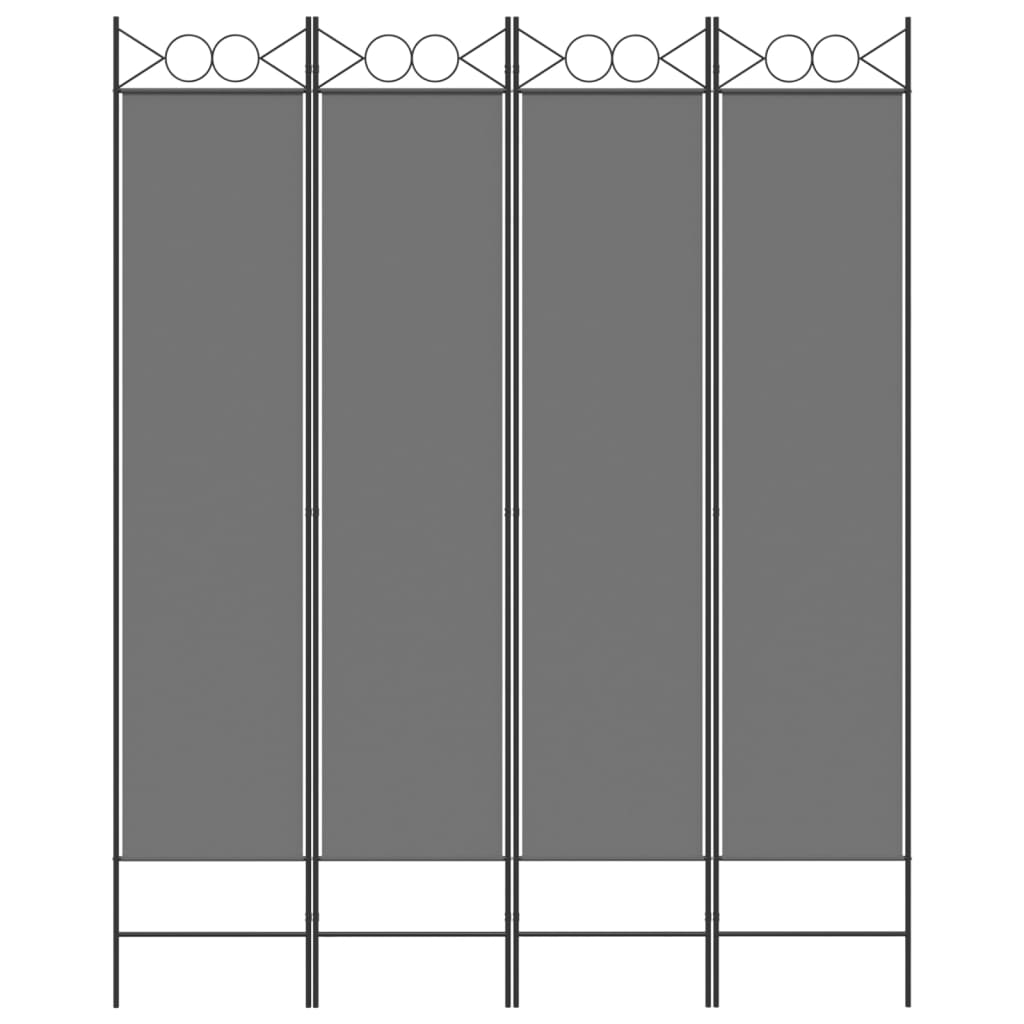 4 paneles antracitszürke szövet térelválasztó 160 x 200 cm 4 paneles antracitszürke szövet térelválasztó 160 x 200 cm