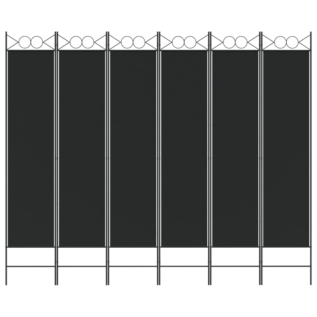 6-paneles fekete szövet térelválasztó 240 x 200 cm 6-paneles fekete szövet térelválasztó 240 x 200 cm