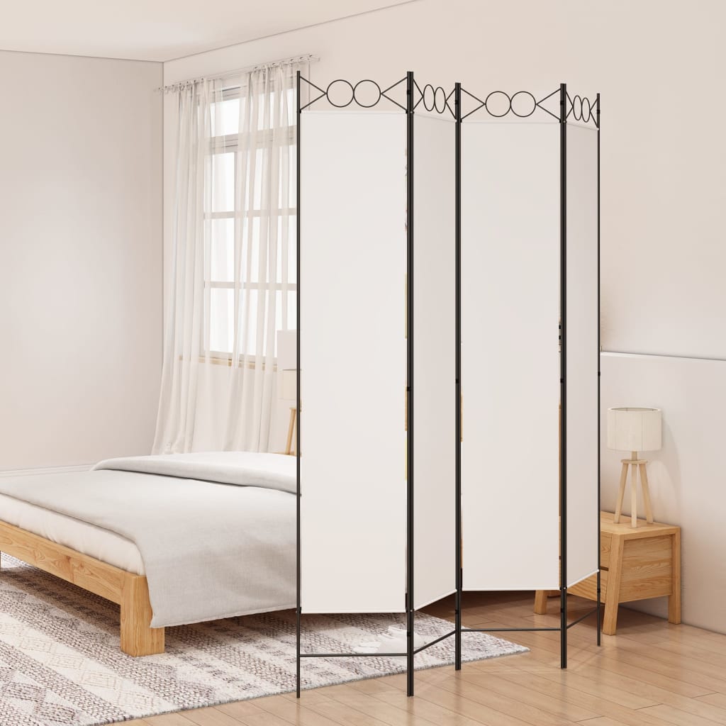 4 paneles fehér szövet térelválasztó 160x220 cm 4 paneles fehér szövet térelválasztó 160x220 cm