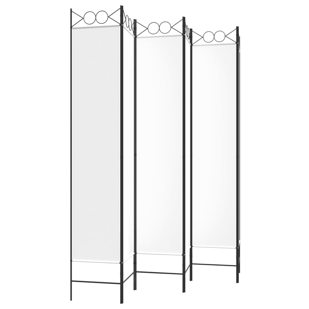 6-paneles fehér szövet térelválasztó 240x220 cm 6-paneles fehér szövet térelválasztó 240x220 cm