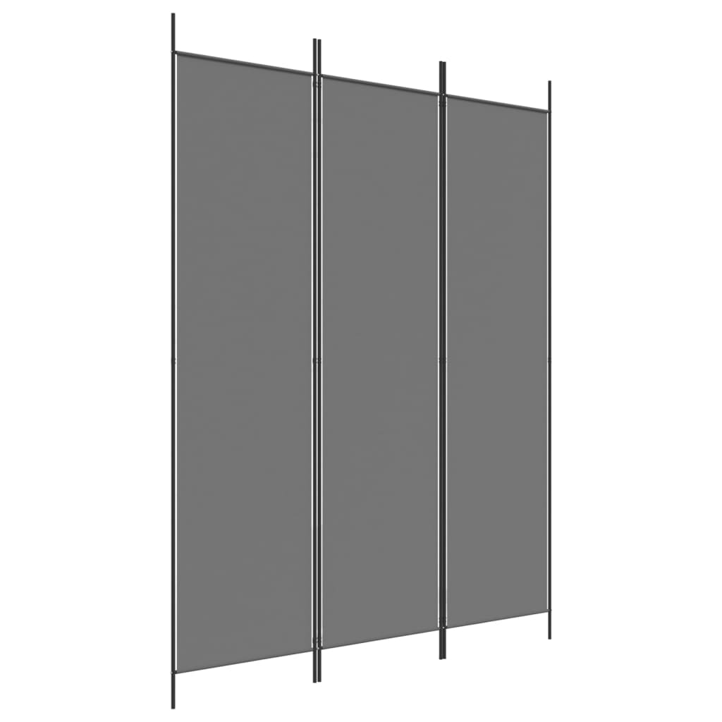 3 paneles antracitszürke szövet térelválasztó 150 x 200 cm 3 paneles antracitszürke szövet térelválasztó 150 x 200 cm