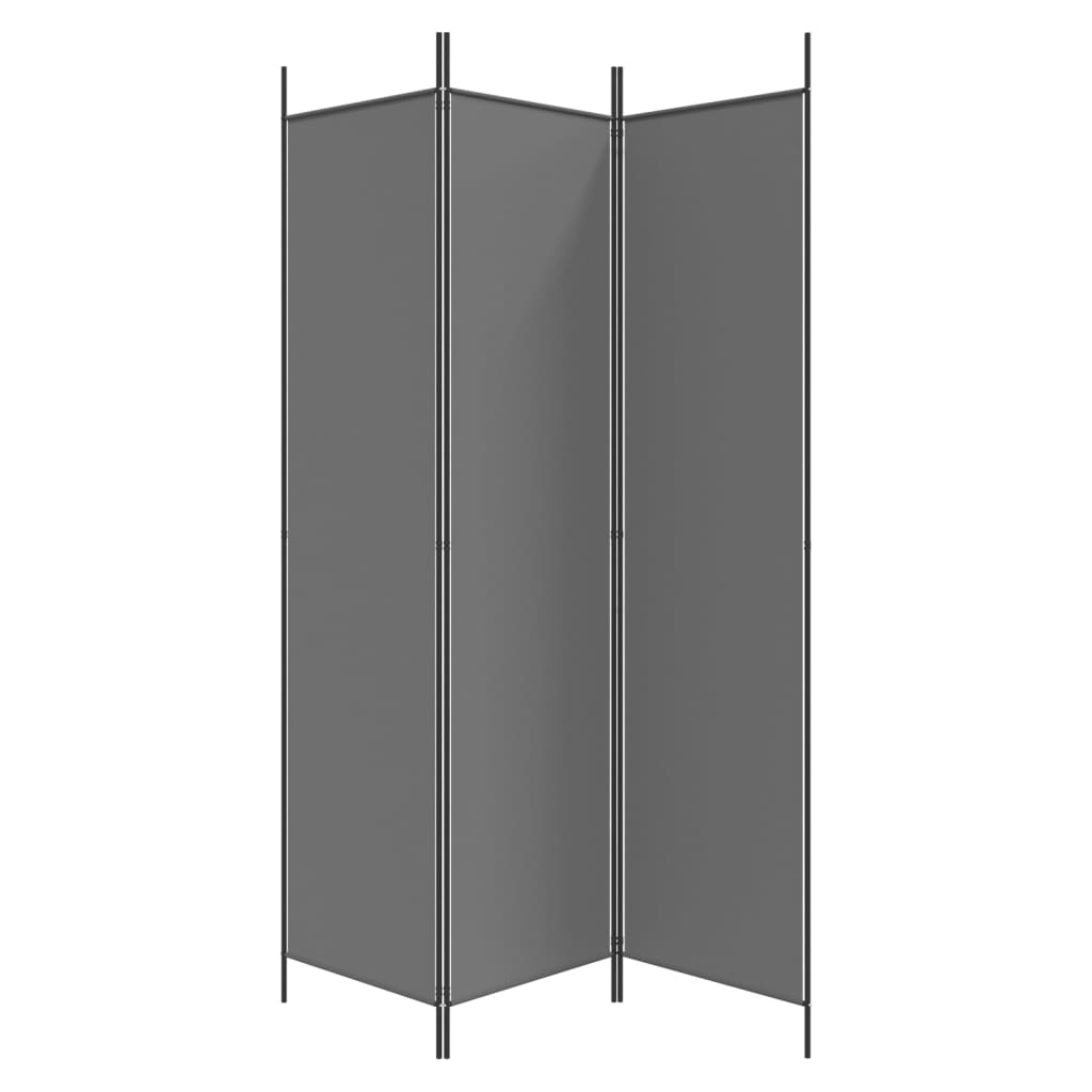 3 paneles antracitszürke szövet térelválasztó 150 x 200 cm 3 paneles antracitszürke szövet térelválasztó 150 x 200 cm