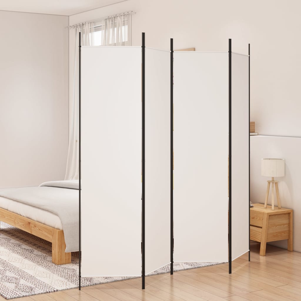 4 paneles fehér szövet térelválasztó 200 x 200 cm 4 paneles fehér szövet térelválasztó 200 x 200 cm