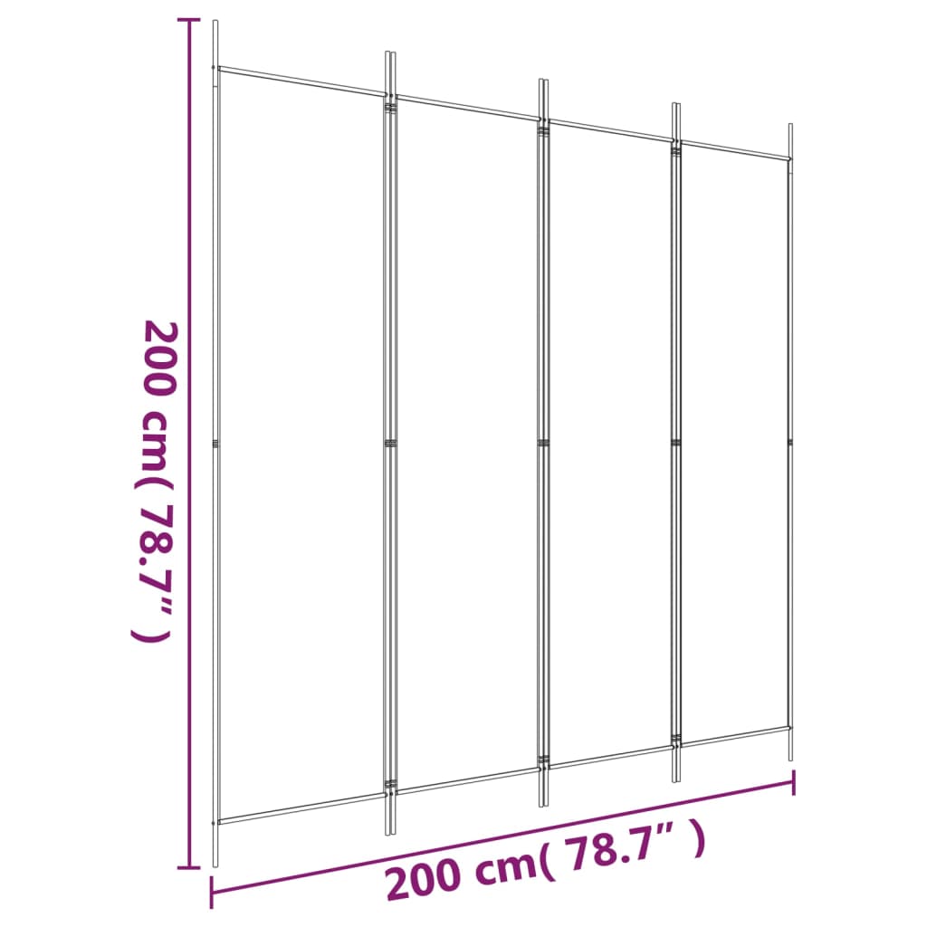 4 paneles barna szövet paraván 200x200 cm 4 paneles barna szövet paraván 200x200 cm