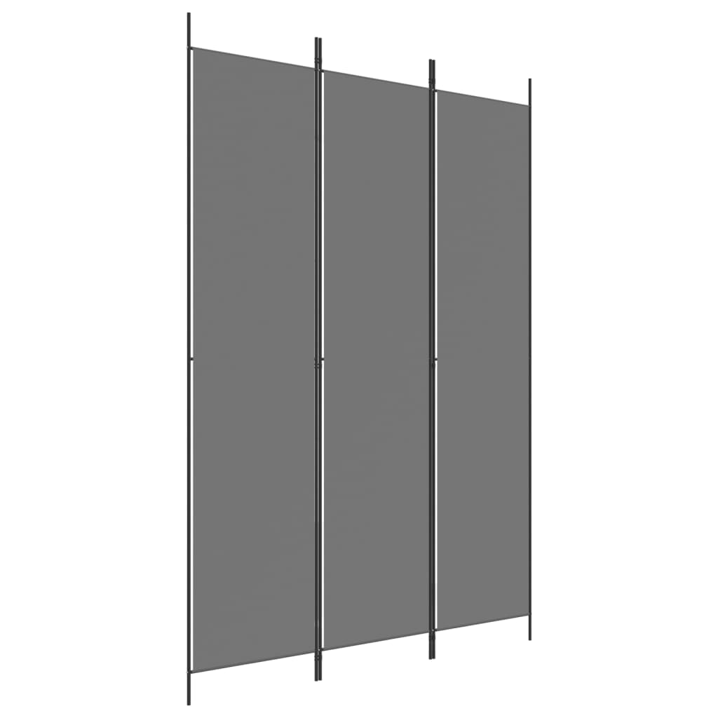 3 paneles antracitszürke szövet térelválasztó 150 x 220 cm 3 paneles antracitszürke szövet térelválasztó 150 x 220 cm