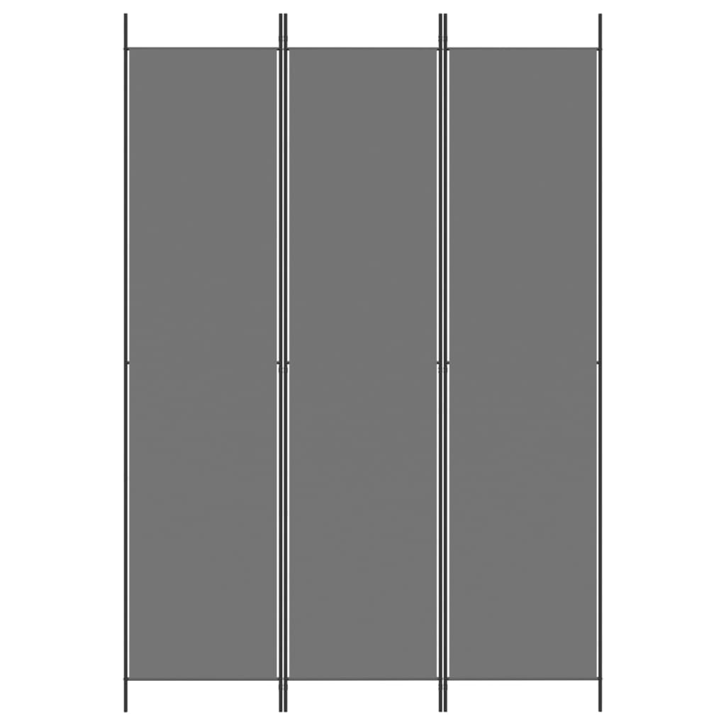 3 paneles antracitszürke szövet térelválasztó 150 x 220 cm 3 paneles antracitszürke szövet térelválasztó 150 x 220 cm