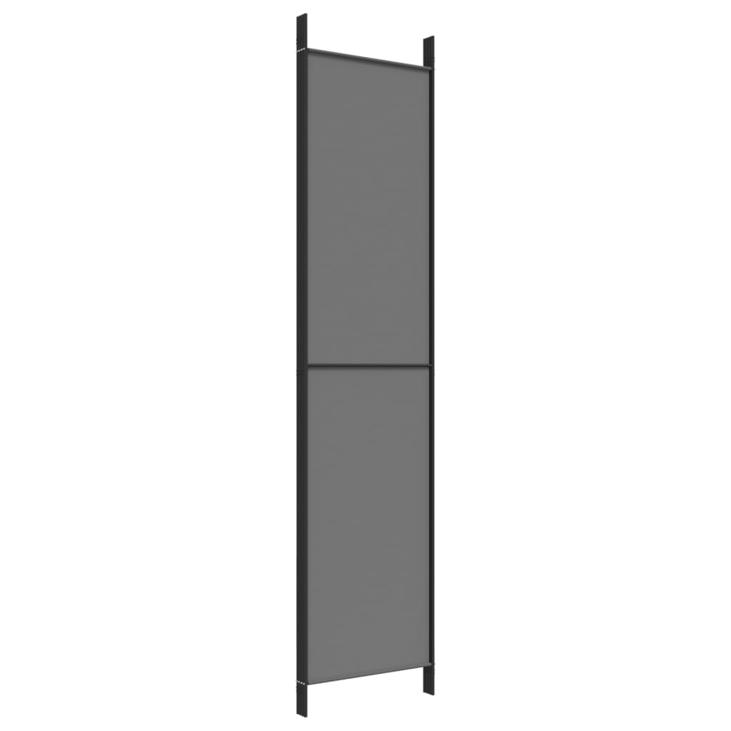 4 paneles antracitszürke szövet térelválasztó 200x220 cm