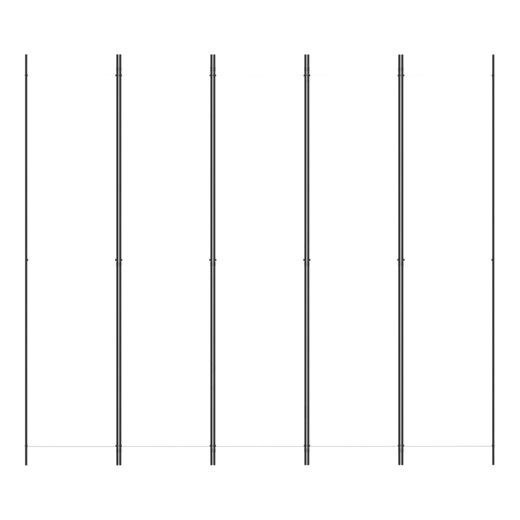 fehér 5 paneles paraván 250x220 cm szövet