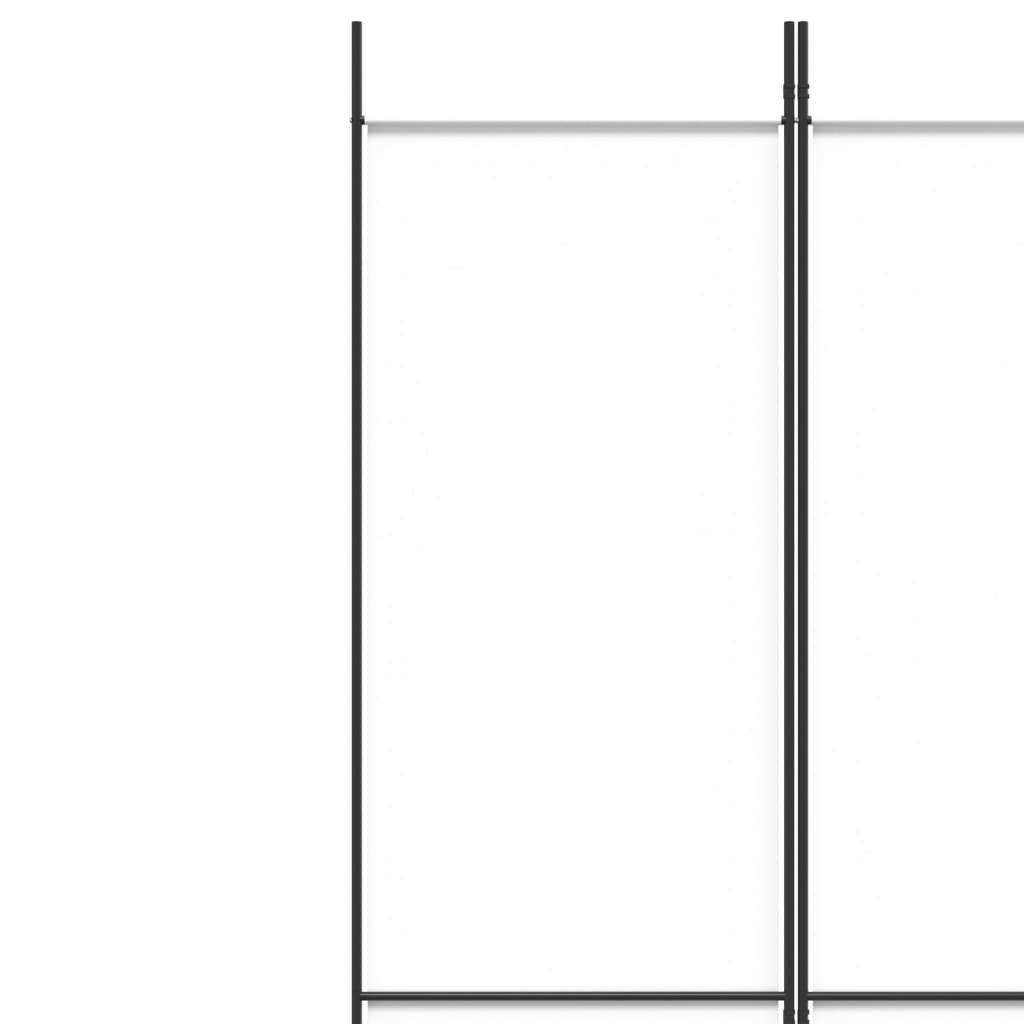 fehér 5 paneles paraván 250x220 cm szövet