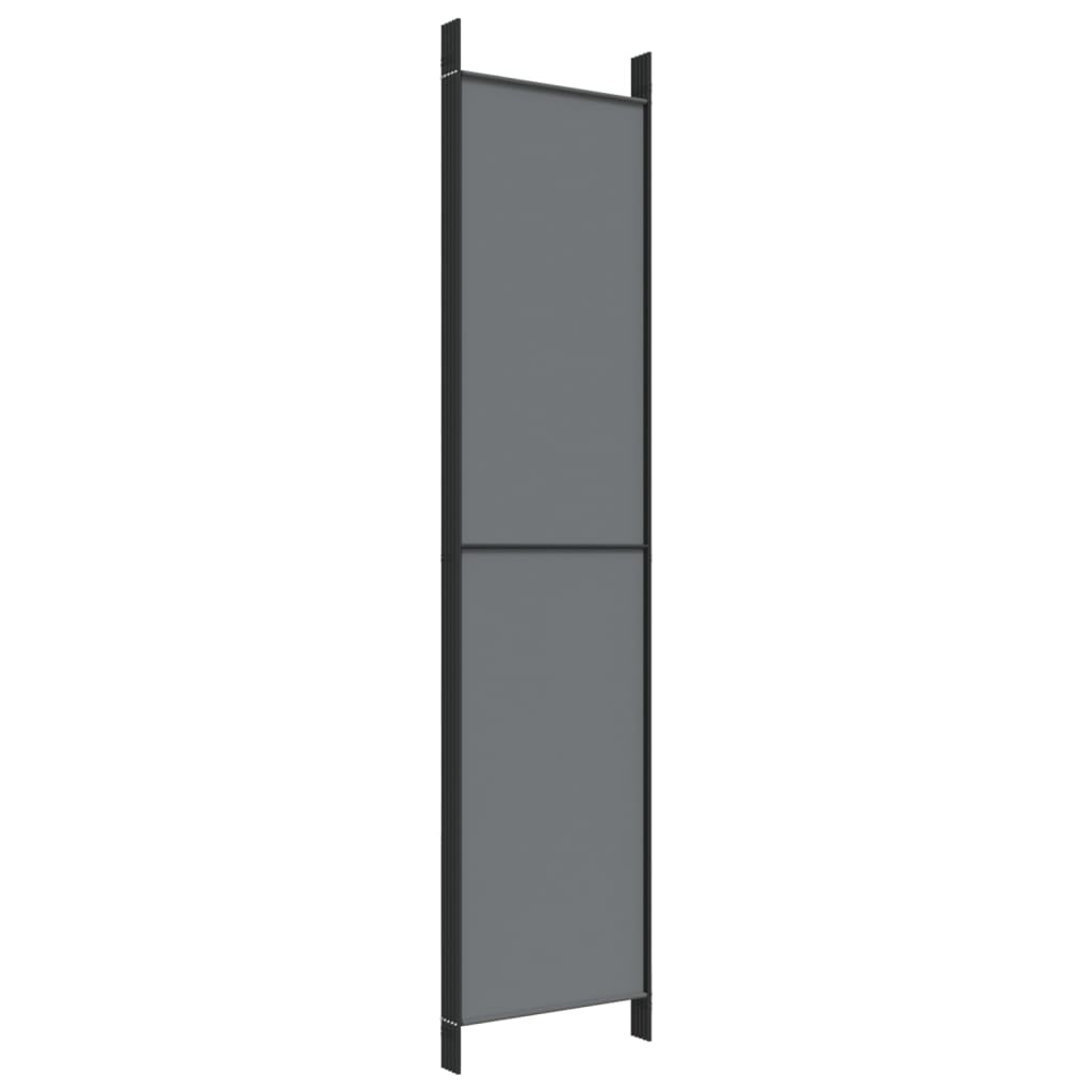 5 paneles antracitszürke szövet térelválasztó 250 x 220 cm 5 paneles antracitszürke szövet térelválasztó 250 x 220 cm