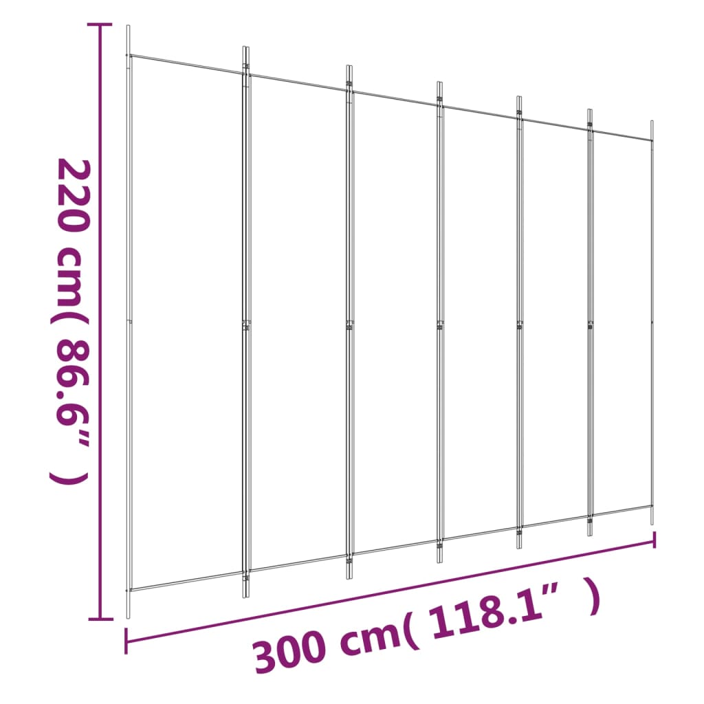 6 paneles antracitszürke szövet térelválasztó 300 x 220 cm 6 paneles antracitszürke szövet térelválasztó 300 x 220 cm