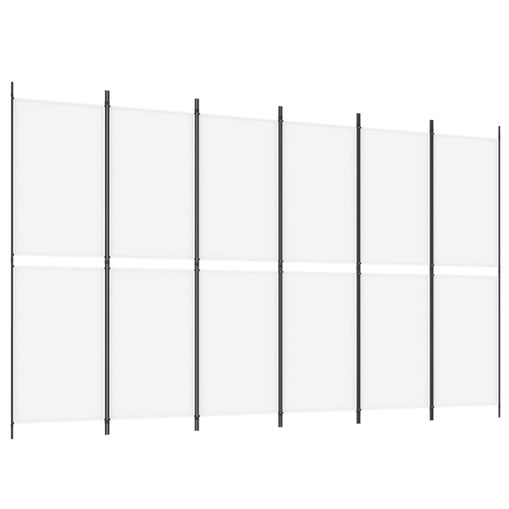 6 paneles fehér szövet térelválasztó 300x180 cm 6 paneles fehér szövet térelválasztó 300x180 cm
