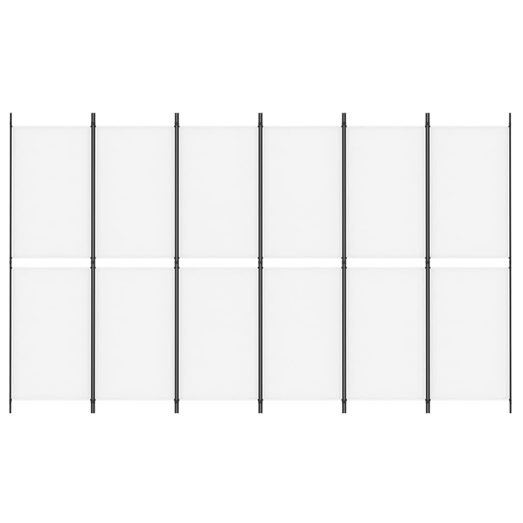 6 paneles fehér szövet térelválasztó 300x180 cm 6 paneles fehér szövet térelválasztó 300x180 cm