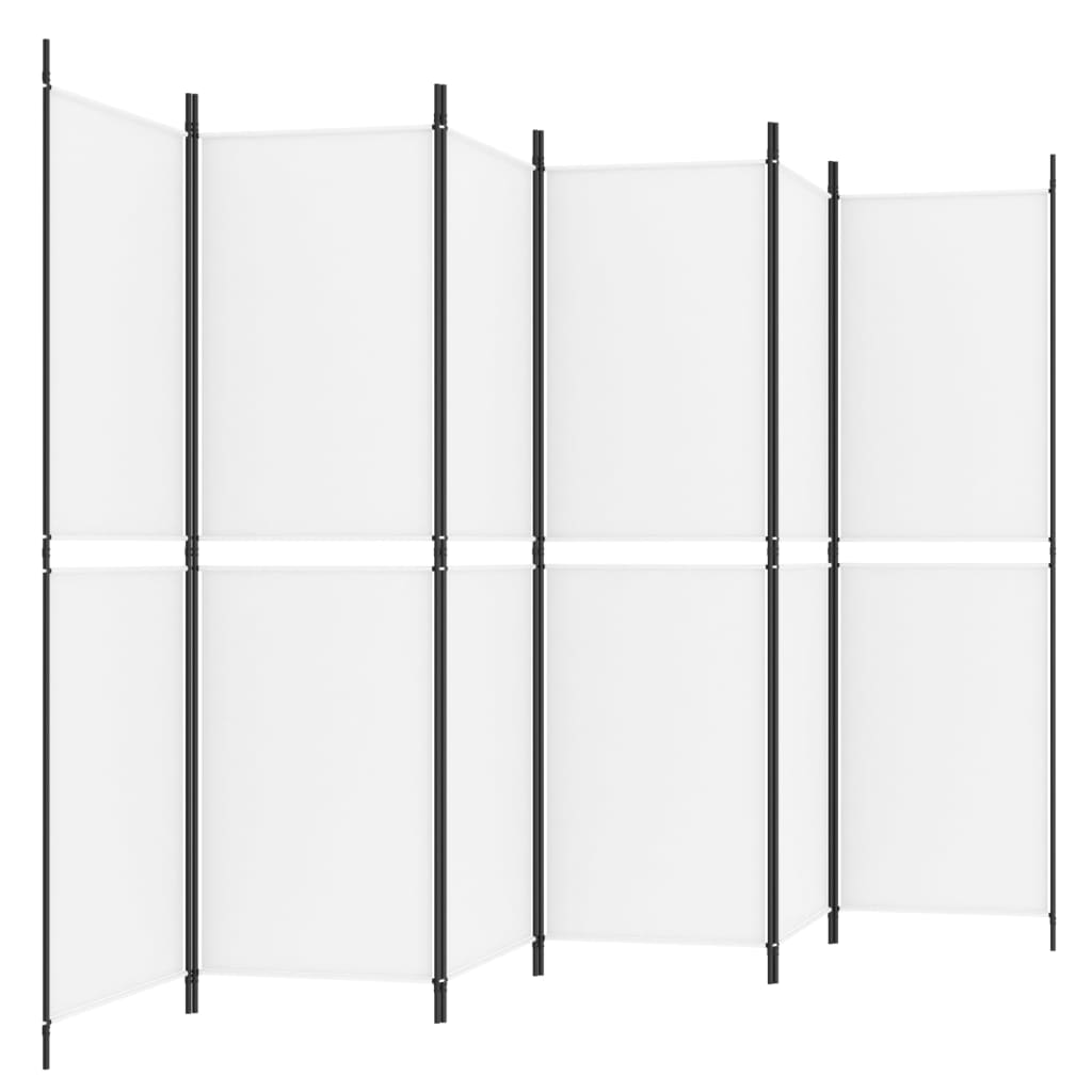 6 paneles fehér szövet térelválasztó 300x180 cm 6 paneles fehér szövet térelválasztó 300x180 cm