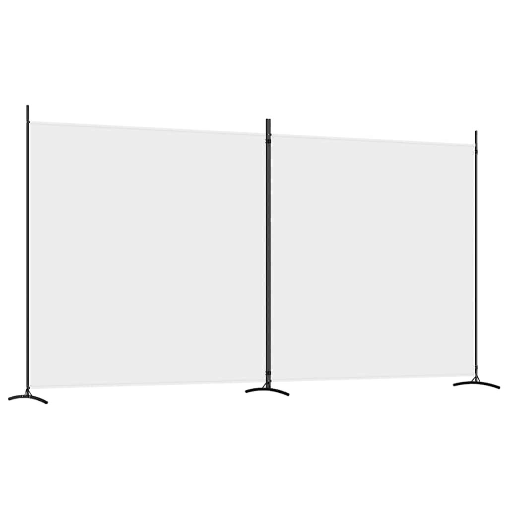 2 paneles fehér szövet térelválasztó 348x180 cm