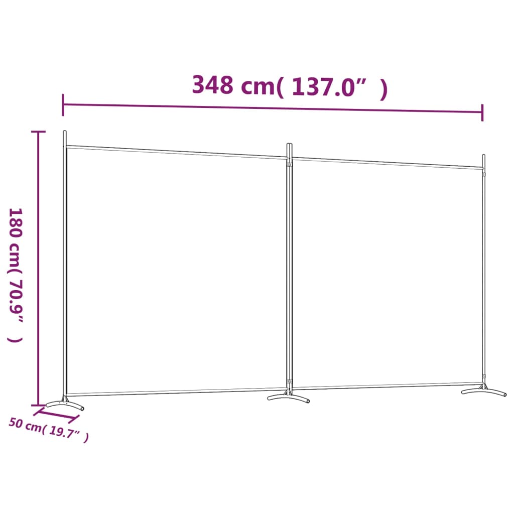 2 paneles fehér szövet térelválasztó 348x180 cm 2 paneles fehér szövet térelválasztó 348x180 cm