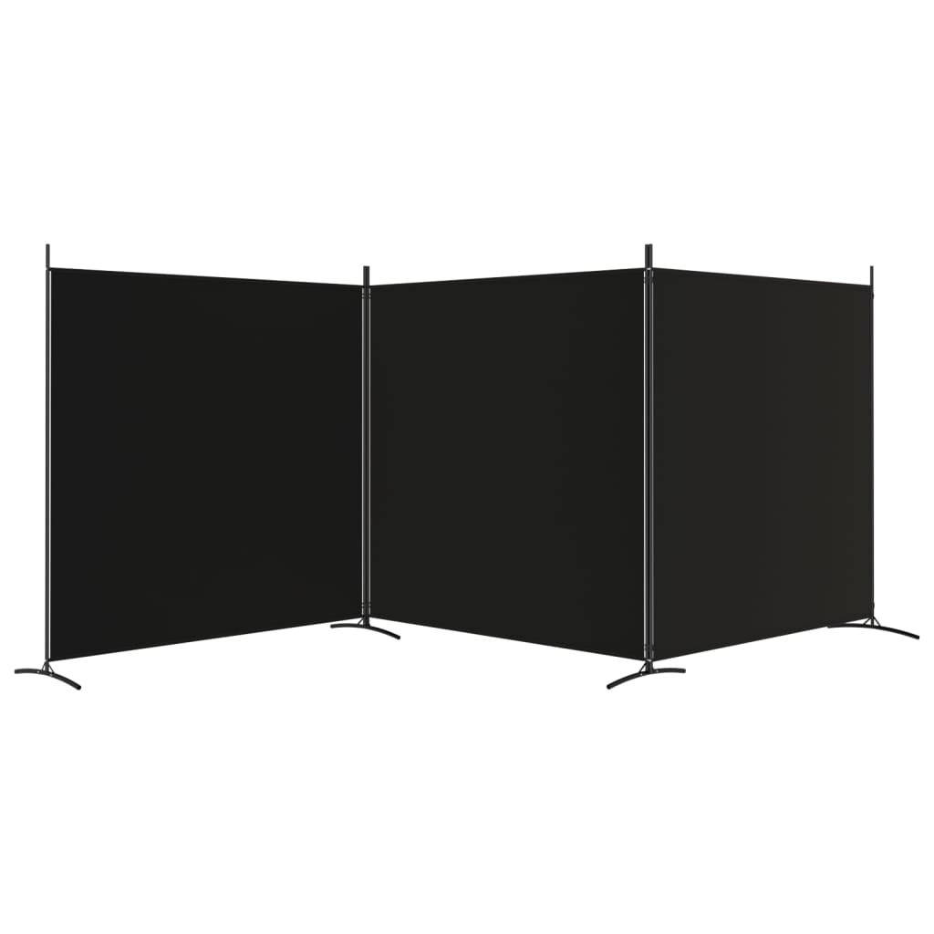 3 paneles fekete szövet térelválasztó 525x180 cm 3 paneles fekete szövet térelválasztó 525x180 cm