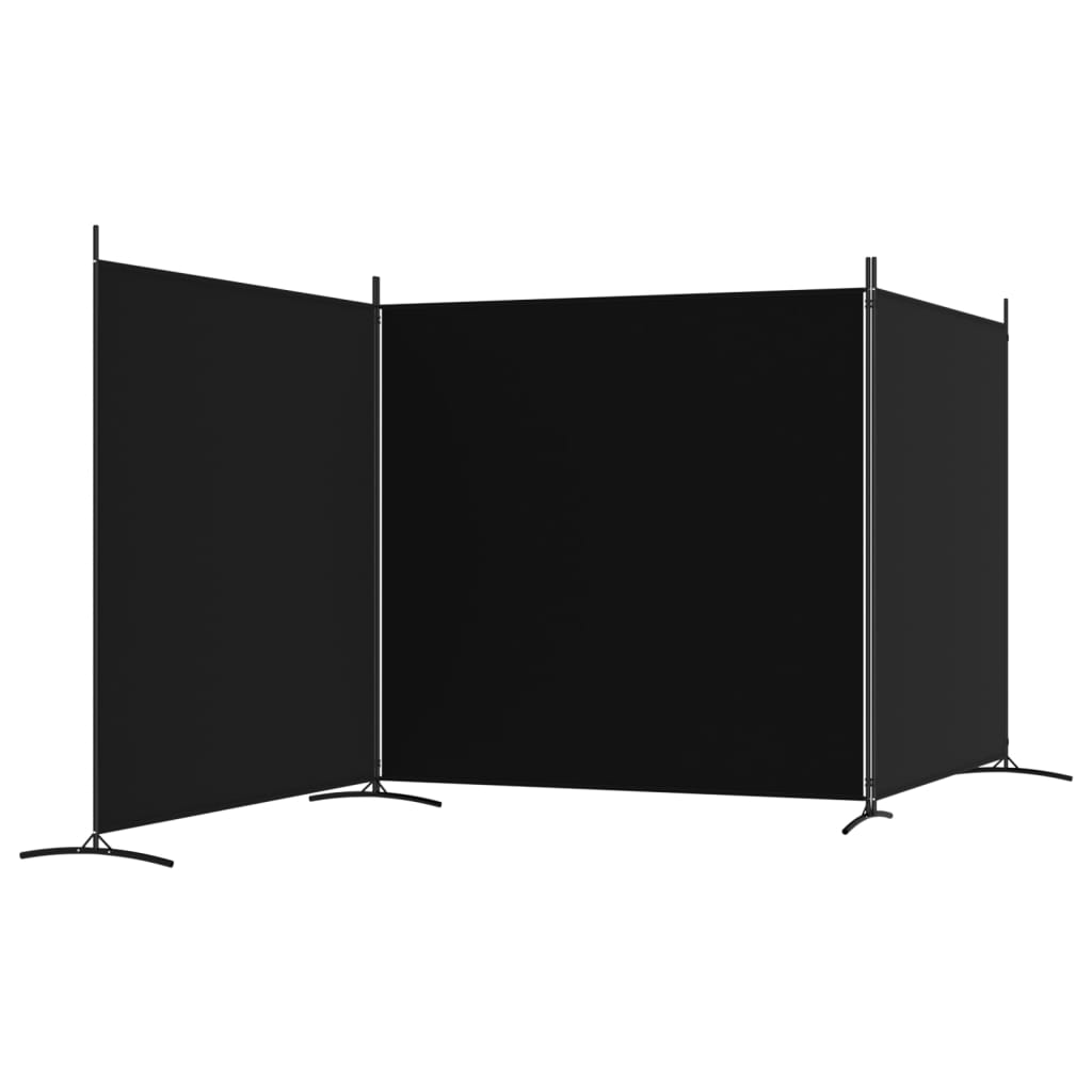3 paneles fekete szövet térelválasztó 525x180 cm 3 paneles fekete szövet térelválasztó 525x180 cm