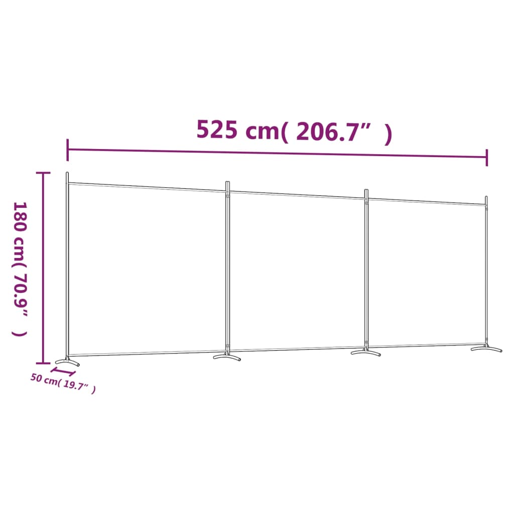 3 paneles fekete szövet térelválasztó 525x180 cm 3 paneles fekete szövet térelválasztó 525x180 cm