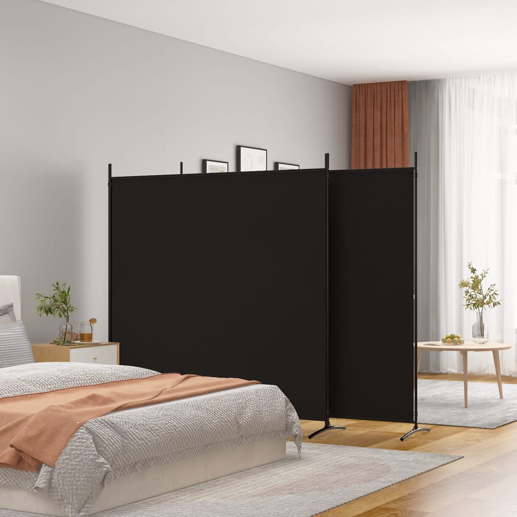 3 paneles fekete szövet térelválasztó 525x180 cm 3 paneles fekete szövet térelválasztó 525x180 cm