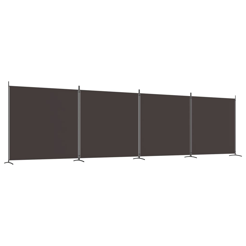 4 paneles barna szövet térelválasztó 698x180 cm 4 paneles barna szövet térelválasztó 698x180 cm